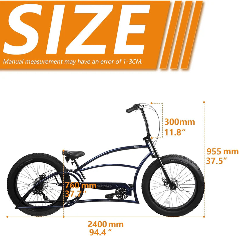 Micargi Bombita XLE 7/ GT7 Chopper Cruiser Bike - Energize Trek