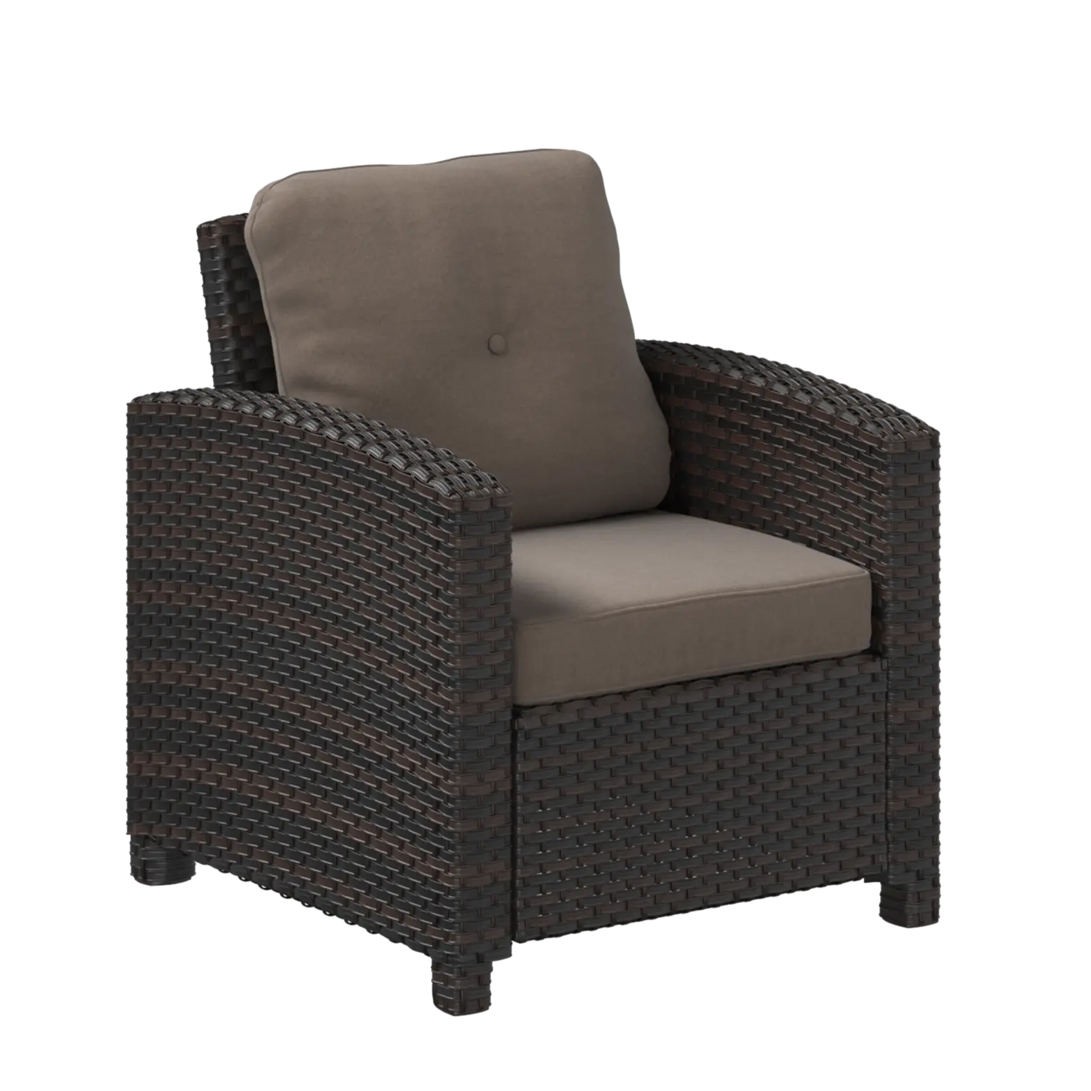 Miles Mocha Finish Outdoor Wicker Club Chair - Energize Trek