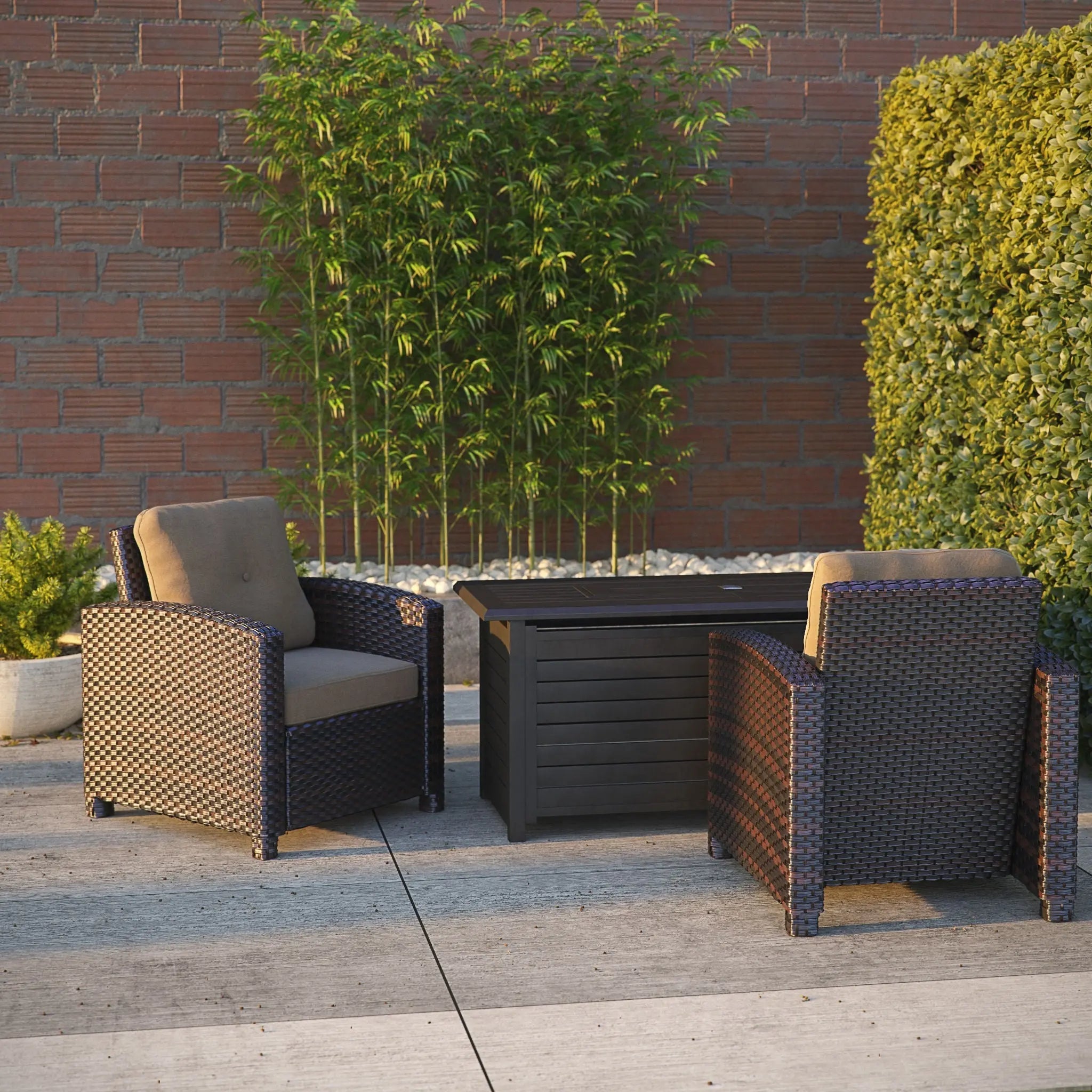 Miles Mocha Finish Outdoor Wicker Club Chair - Energize Trek