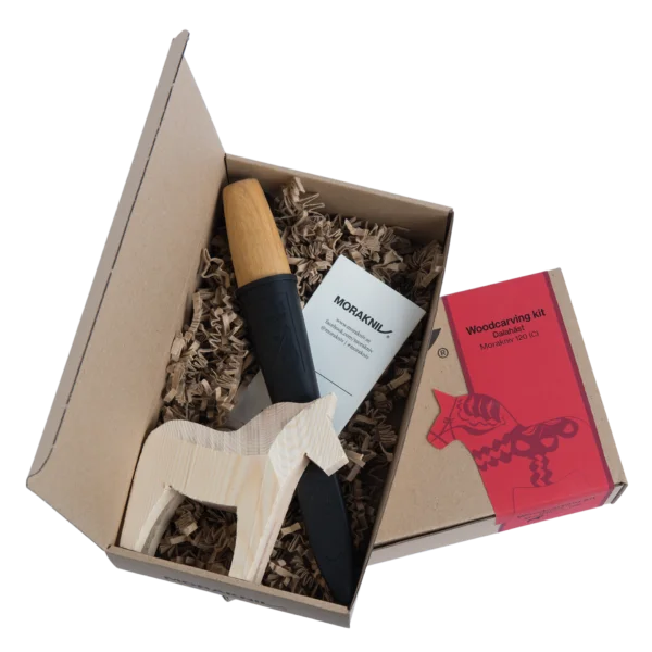 Mora Carving Knife Kit with Dala Horse Block #14041 - Energize Trek