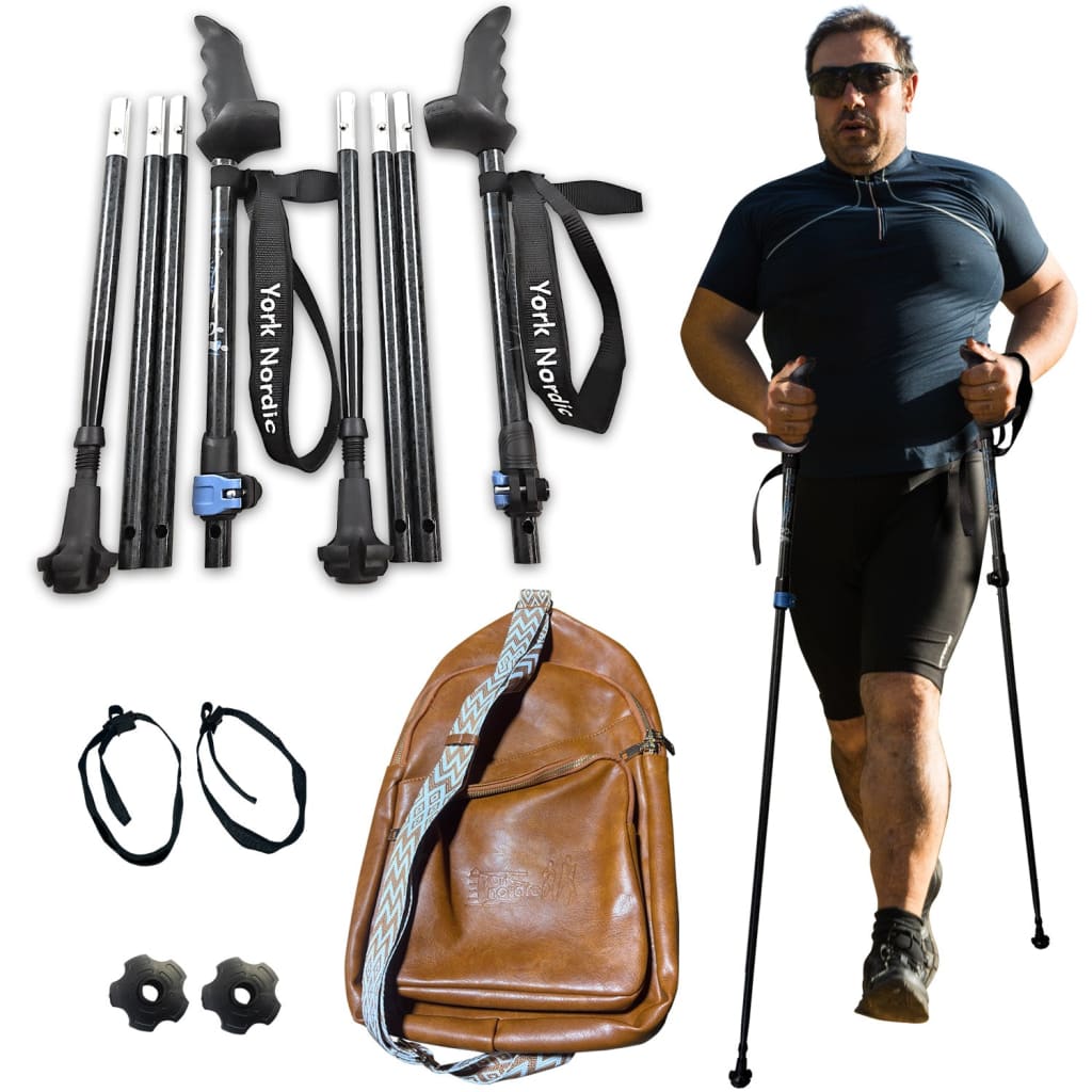 Motivator Super Duty Swift Connect Travel Poles for Big & Tall, Balance and Rehab - Heavy Duty Poles with XL Motivator Stability Grips - For Heights 4' to 7' and for Weights up to 300lbs - Energize Trek