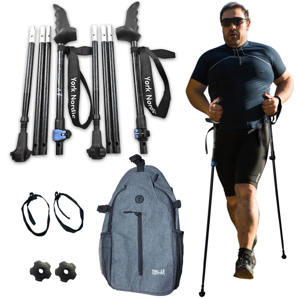 Motivator Super Duty Swift Connect Travel Poles for Big & Tall, Balance and Rehab - Heavy Duty Poles with XL Motivator Stability Grips - For Heights 4' to 7' and for Weights up to 300lbs - Energize Trek