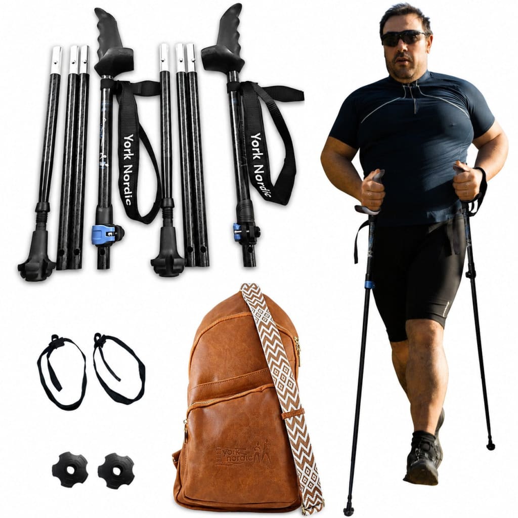 Motivator Super Duty Swift Connect Travel Poles for Big & Tall, Balance and Rehab - Heavy Duty Poles with XL Motivator Stability Grips - For Heights 4' to 7' and for Weights up to 300lbs - Energize Trek