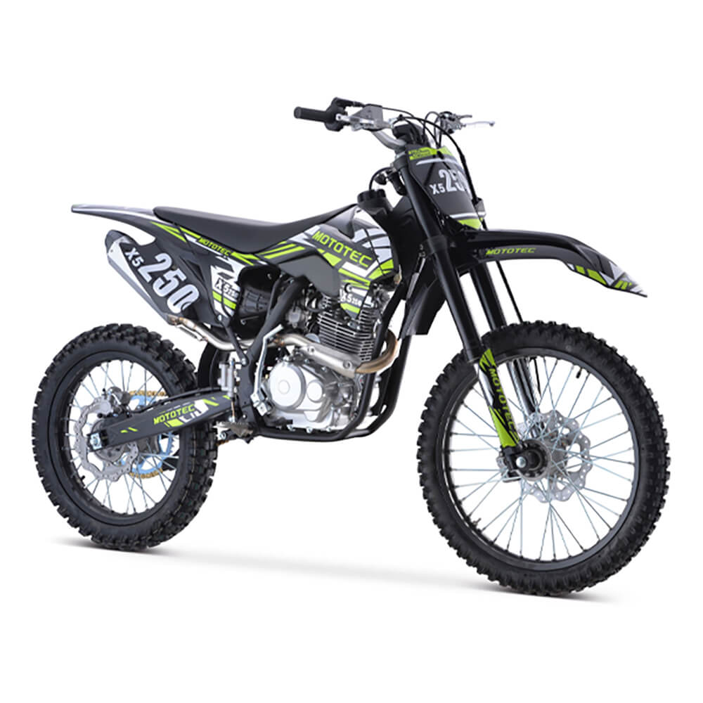 MotoTec X5 250CC 4-Stroke High-Performance Off-Road Gas Dirt Bike, Black (SAK39425) - Energize Trek