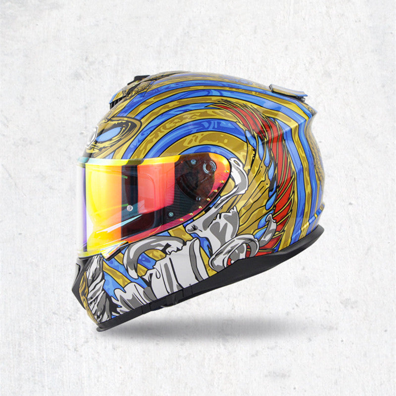 Motorcycle Full Face Helmet Motorcycle Riding Double Lens Full Cover Helmet - Energize Trek