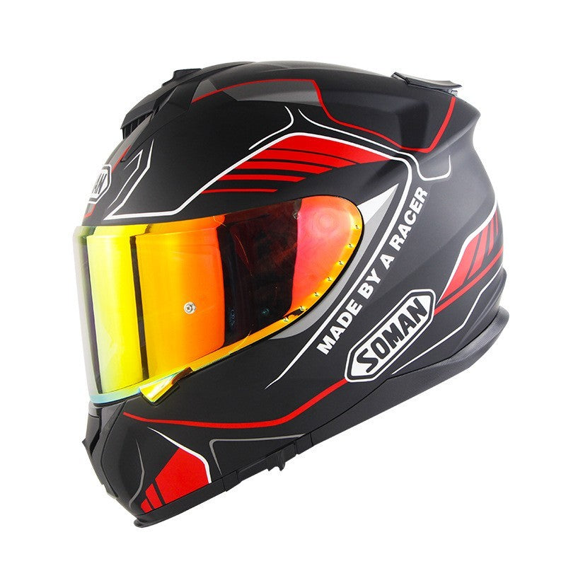 Motorcycle Full Face Helmet Motorcycle Riding Double Lens Full Cover Helmet - Energize Trek