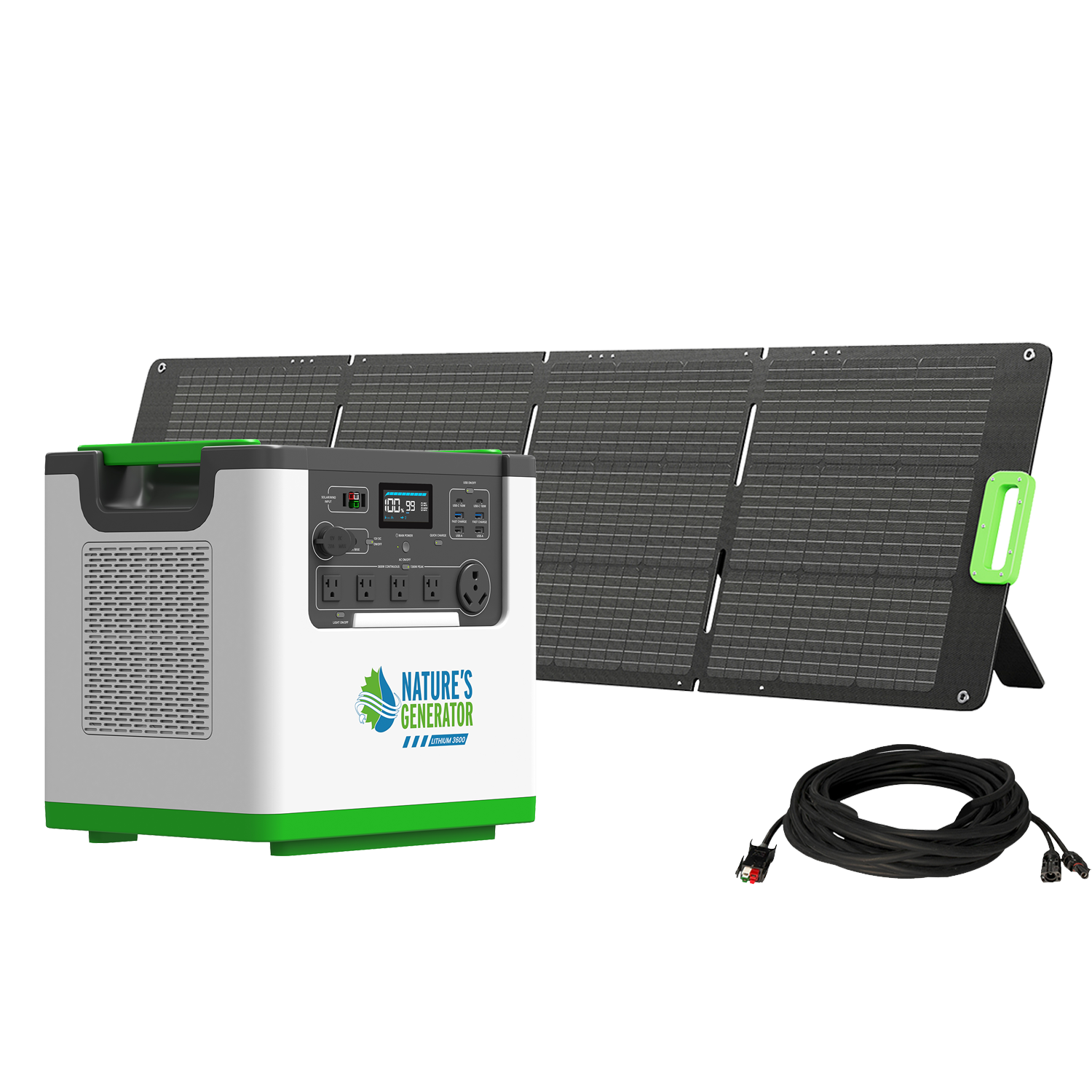 Nature's Generator Lithium 3600 Solar Generator - Energize Trek