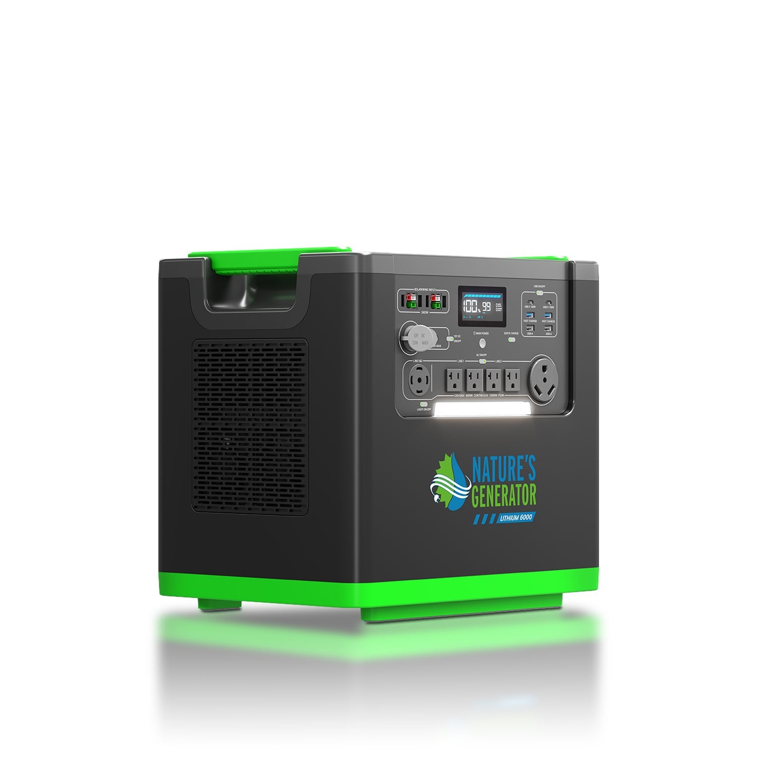 Nature's Generator Lithium 6000 and Transfer Switch - Energize Trek