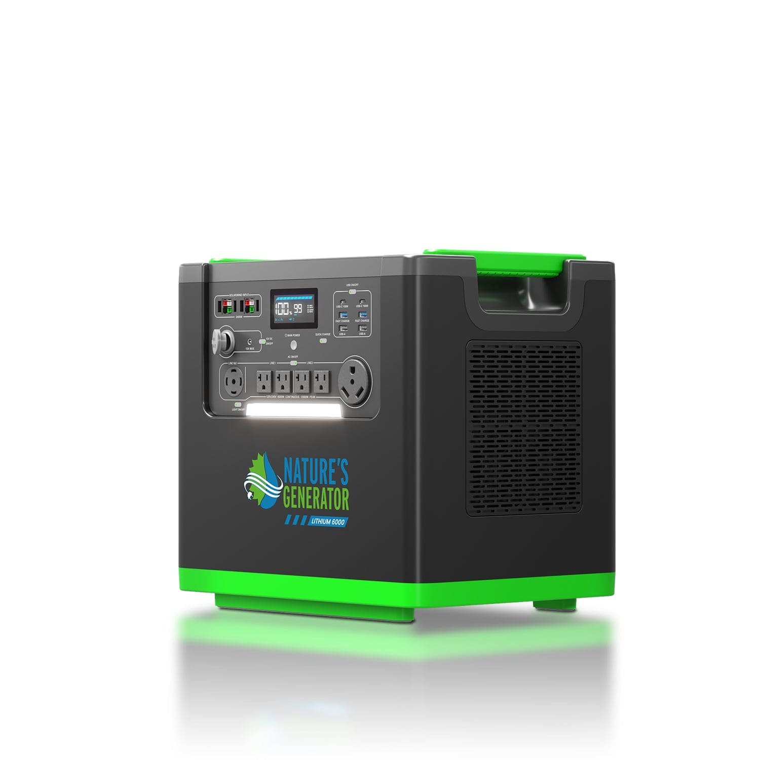 Nature's Generator Lithium 6000 and Transfer Switch - Energize Trek