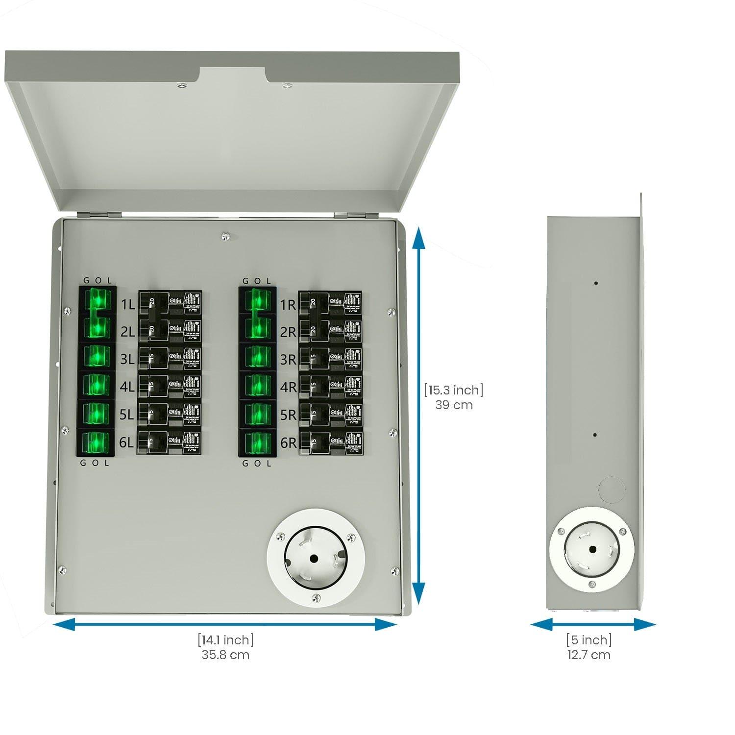 Nature's Generator 12-Circuit 120/240V 50A Non-Automatic Power Transfer Switch - Energize Trek
