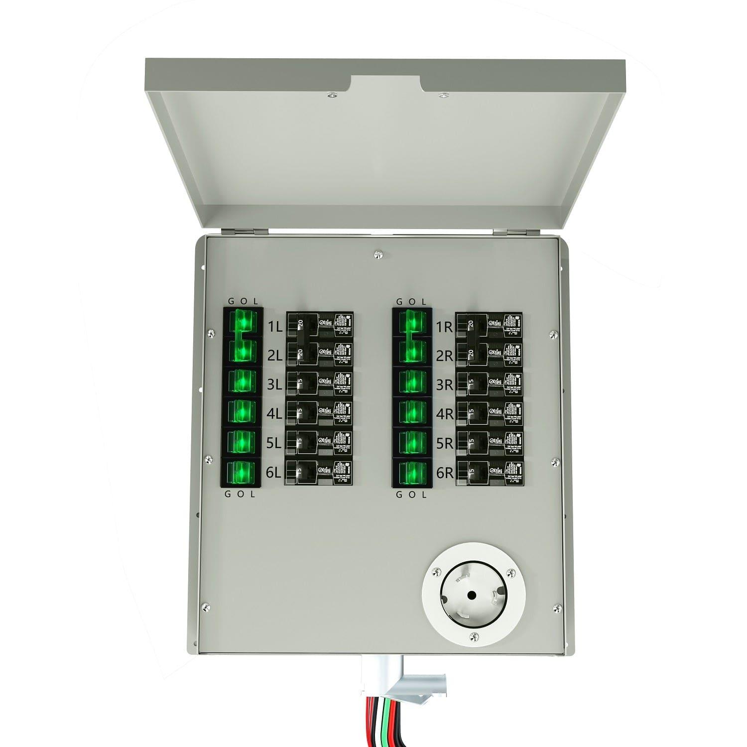 Nature's Generator 12-Circuit 120/240V 50A Non-Automatic Power Transfer Switch - Energize Trek