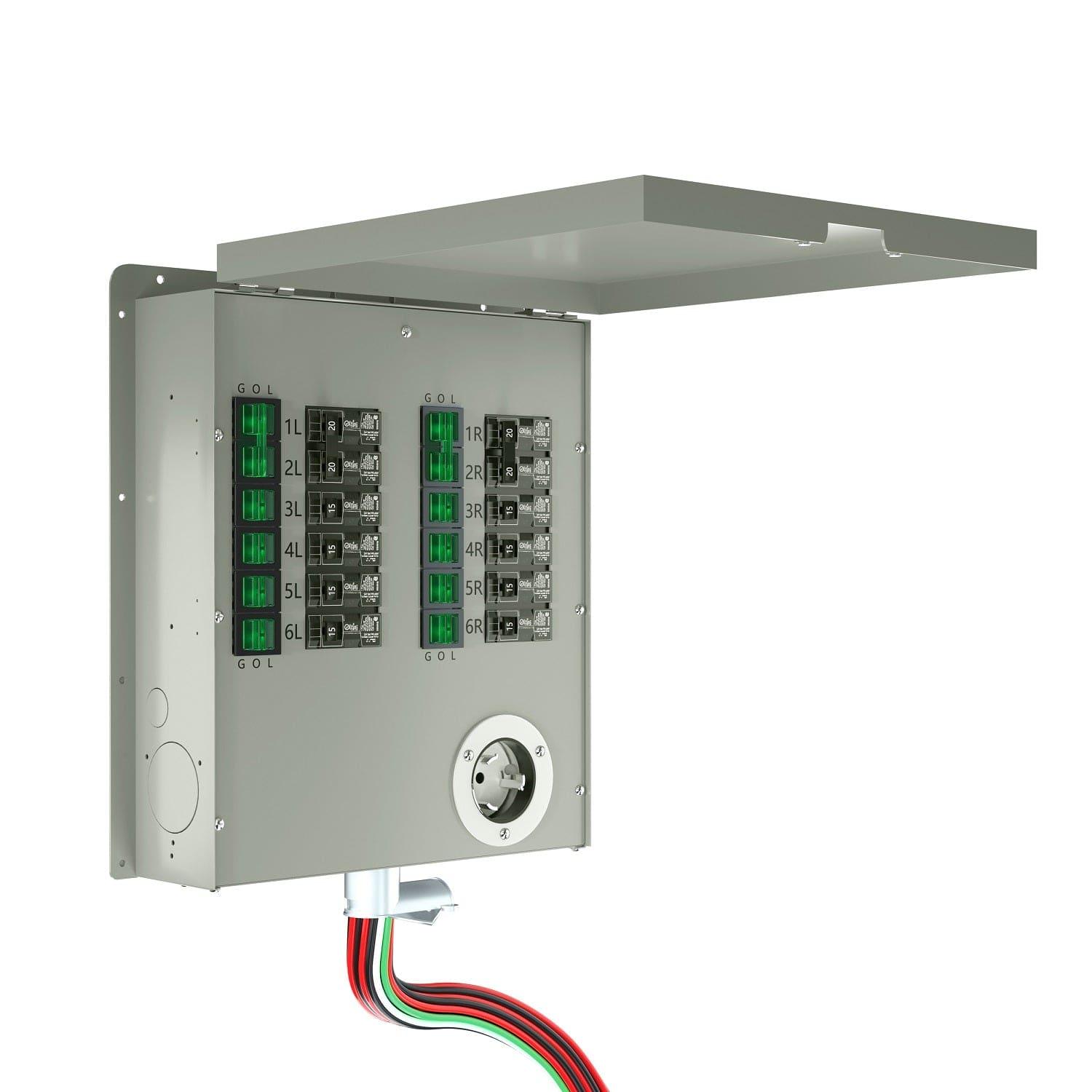 Nature's Generator 12-Circuit 120/240V 50A Non-Automatic Power Transfer Switch - Energize Trek