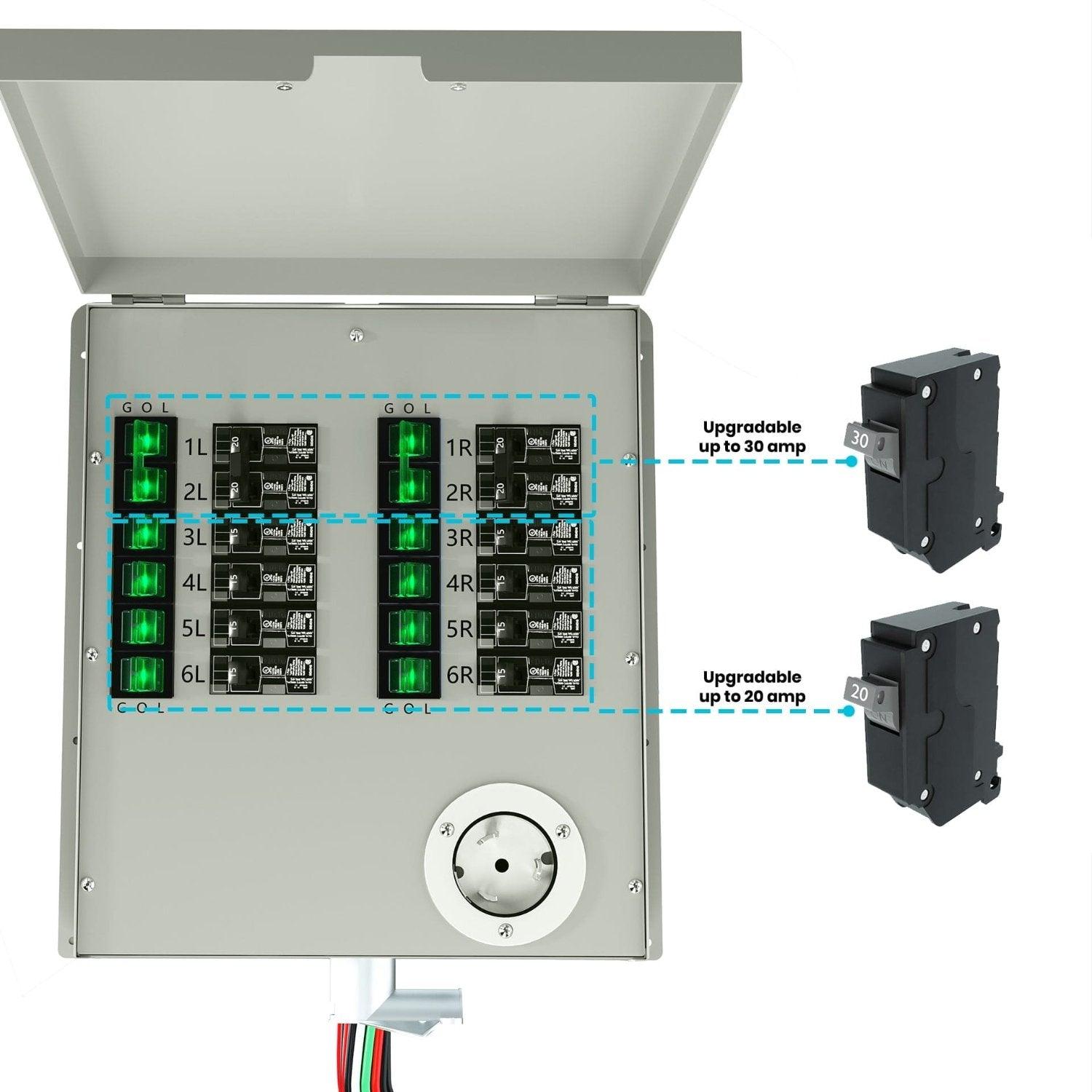Nature's Generator 12-Circuit 120/240V 50A Non-Automatic Power Transfer Switch - Energize Trek
