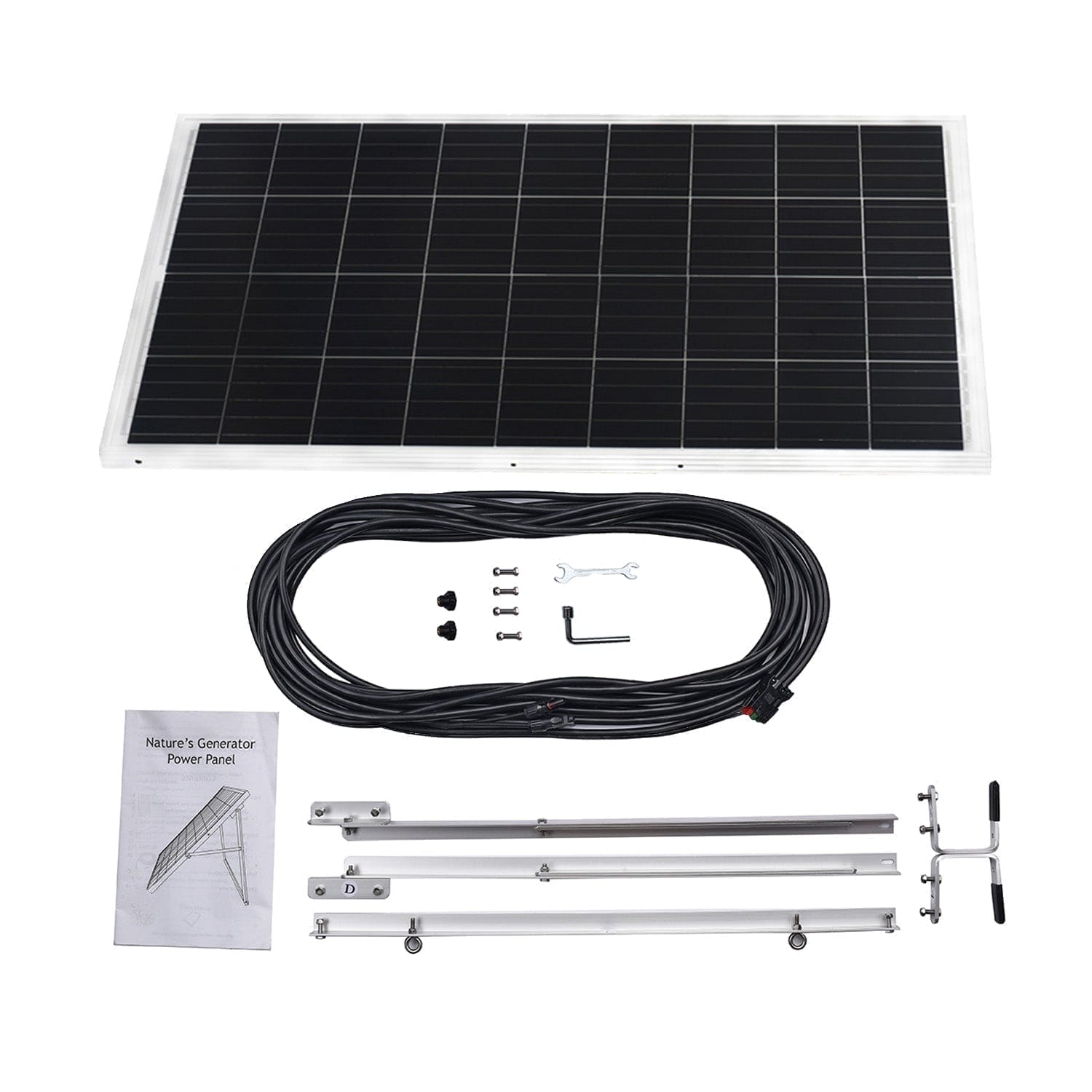 Nature's Generator Power Panel with 50 foot cable and MC4 Branch Connector - Energize Trek