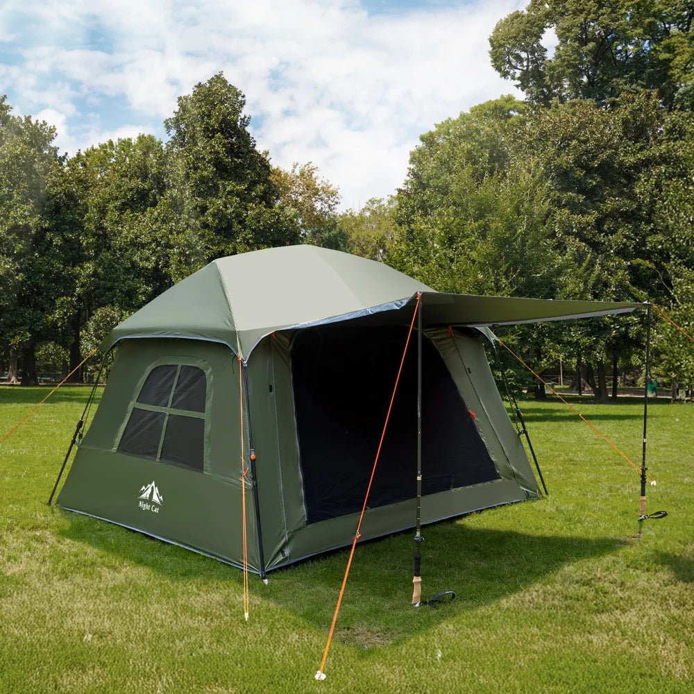 Night Cat Dark Room 4 Person Pop Up Tent Waterproof - Energize Trek
