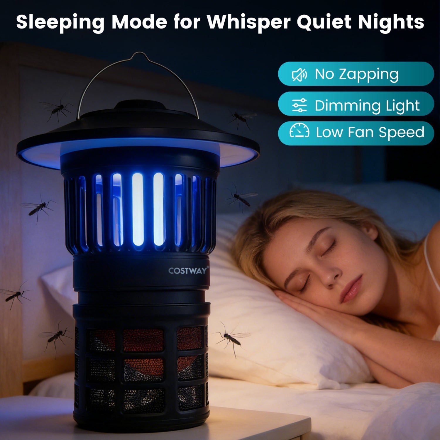 Outdoor Fly Trap with Light Rechargeable Electric Bug Catcher and Killer - Energize Trek