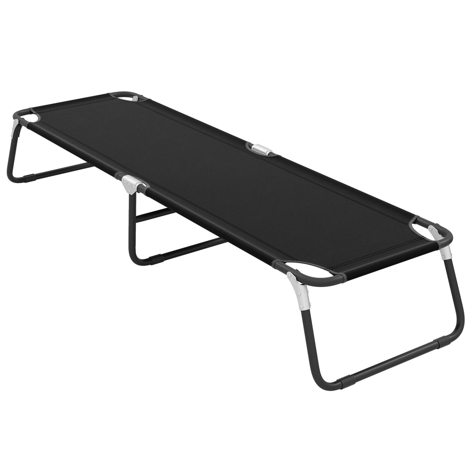 Outdoor Folding Camping Bed for Sleeping Hiking Travel-Black - Energize Trek