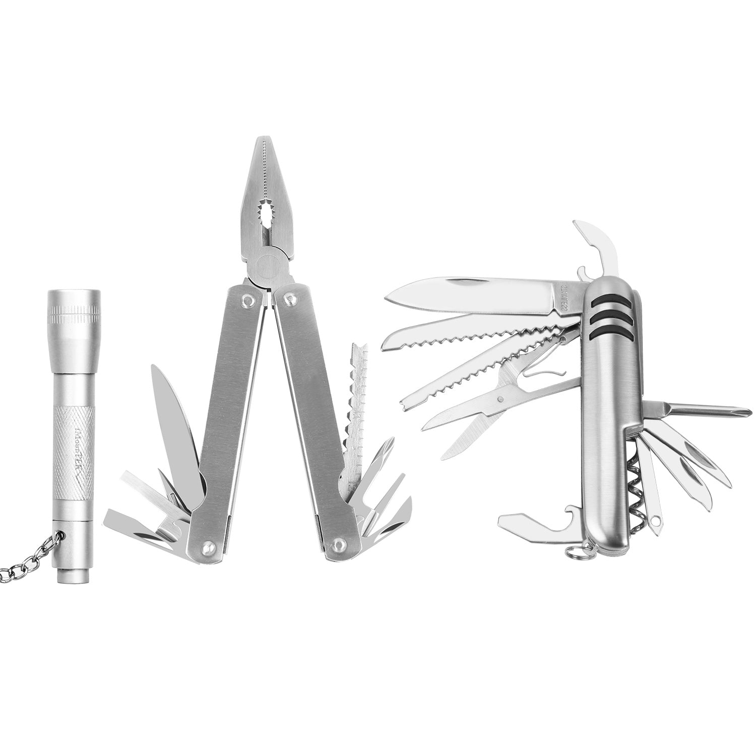 Outdoor Survival Tool Set Pocket Knife Pliers Flashlight Survival Emergency Kit for Camping Hiking Adventure Fishing Hunting - Energize Trek