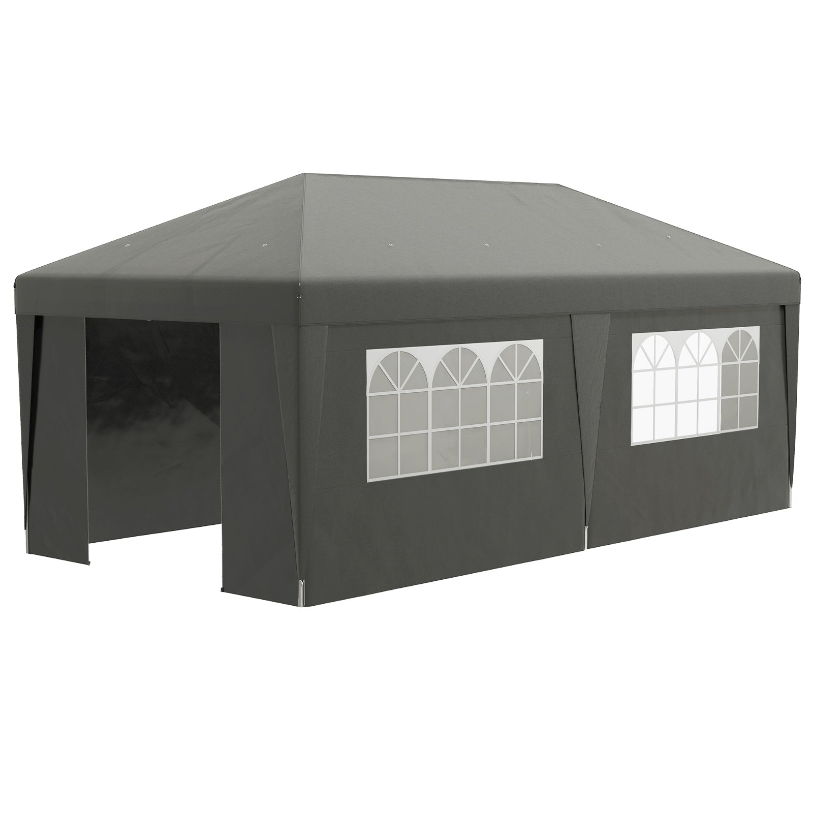 Outsunny 10' X 19.5' Pop Up Canopy Tent With Sidewalls, Height Adjustable Large Party Tent Event She - Energize Trek