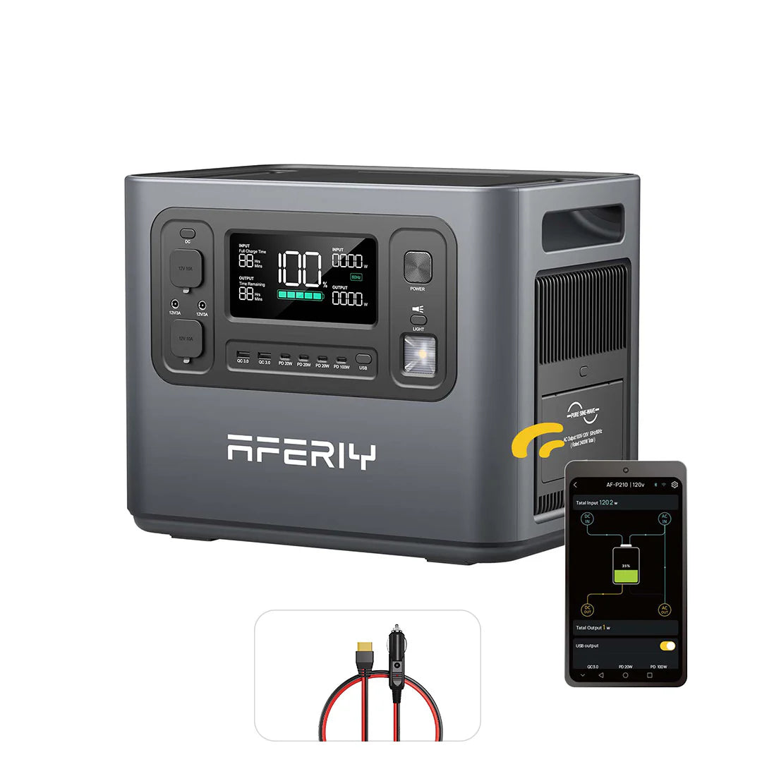 AFERIY P210 Portable Power Station 2400W 2048Wh - Energize Trek