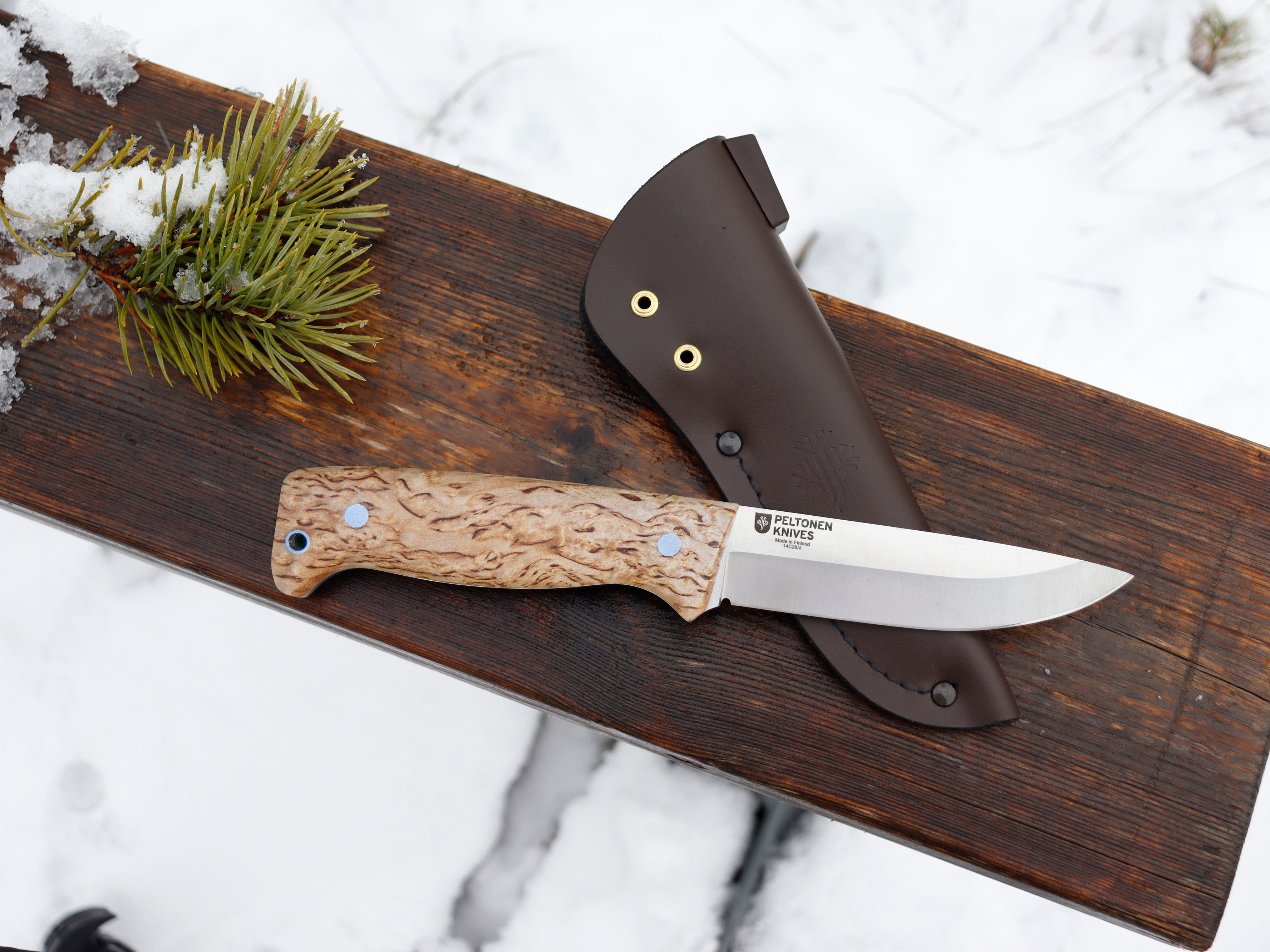 Peltonen M07 Ranger Puukko Full Tang, Curly Birch FJP500 - Energize Trek