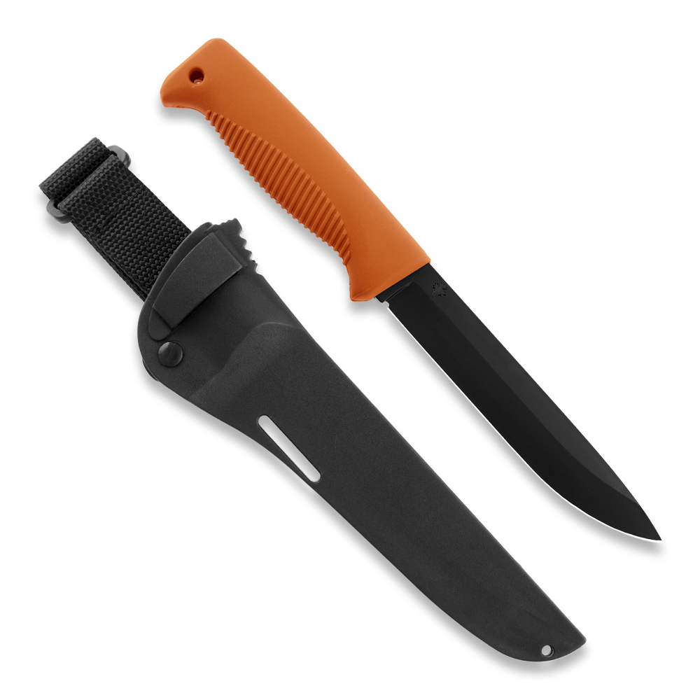 Peltonen M95 Ranger Puukko Black Cerakote Orange Handle FJP140 - Energize Trek