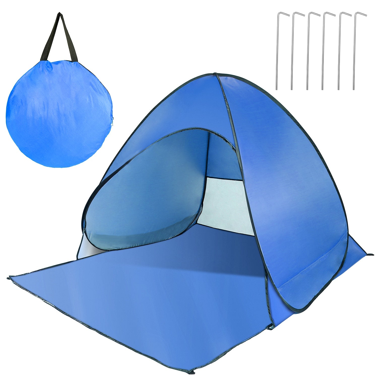 Pop Up Beach Tent Sun Shade Shelter Anti-UV Automatic Waterproof Tent Canopy for 2/3 Man w/ Net Window Storage Bag for Outdoor Beach Camping Fishing P - Energize Trek