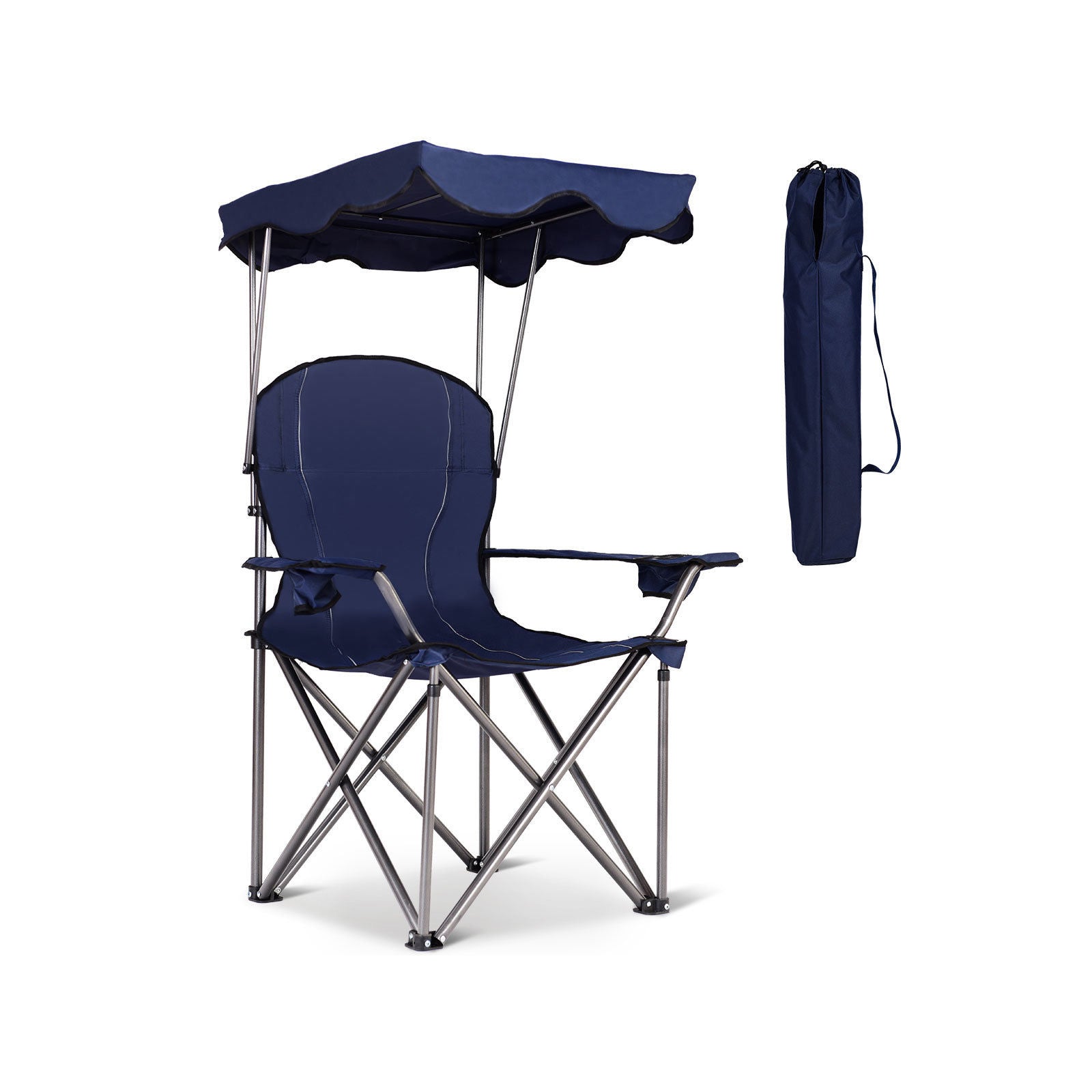 Portable Folding Beach Canopy Chair with Cup Holders - Energize Trek