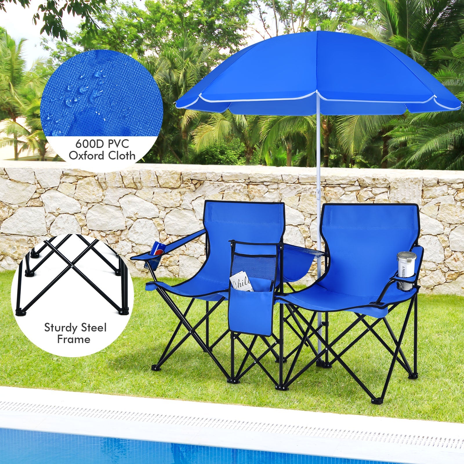 Portable Folding Picnic Double Chair - Energize Trek