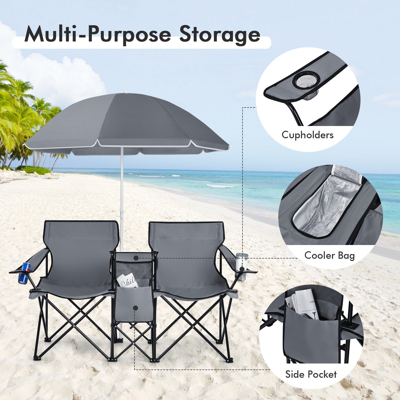 Portable Folding Picnic Double Chair - Energize Trek