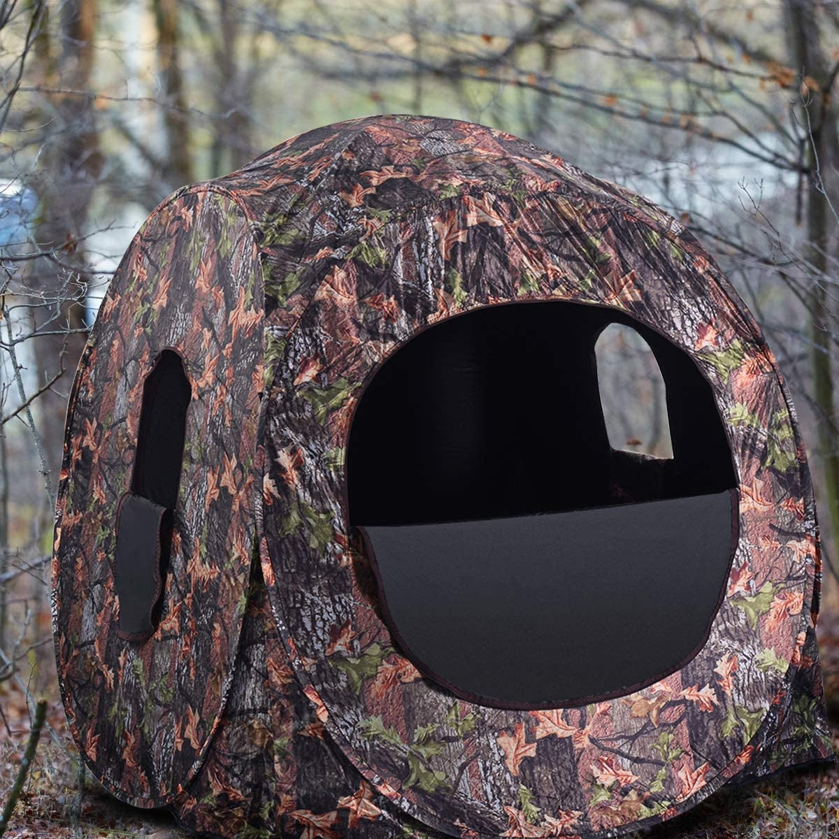Portable Pop up Ground Camo Blind Hunting Enclosure - Energize Trek