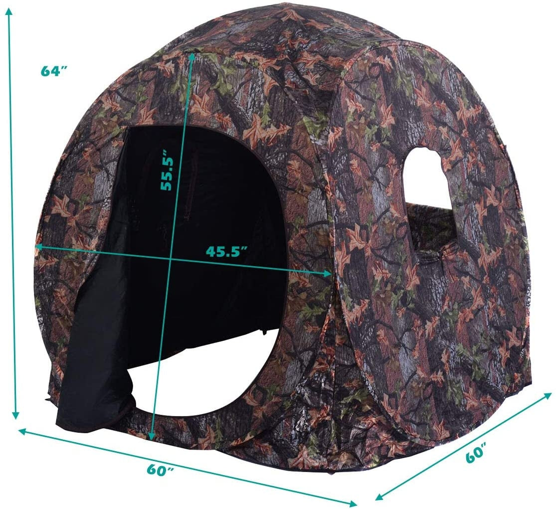 Portable Pop up Ground Camo Blind Hunting Enclosure - Energize Trek