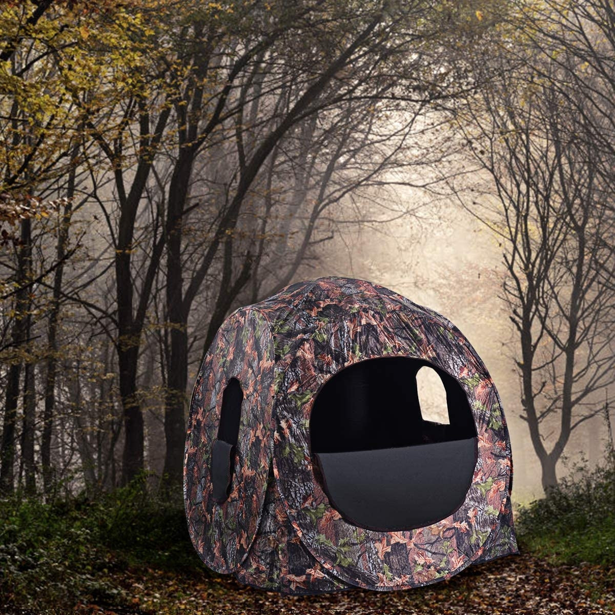 Portable Pop up Ground Camo Blind Hunting Enclosure - Energize Trek