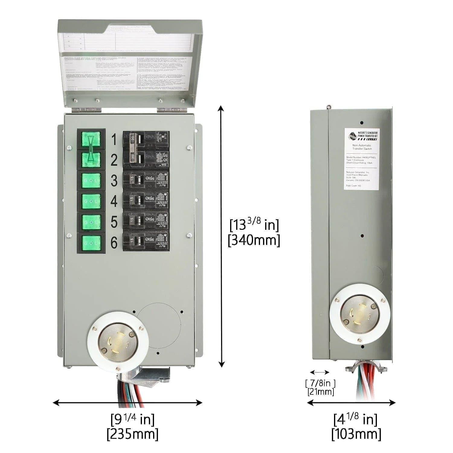 Nature's Generator Powerhouse Power Transfer Switch Kit - Energize Trek