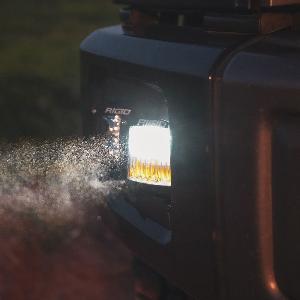 RIGID Industries DSeries LED SAE Fog Beam  YellowWhite  Set of 2 50482