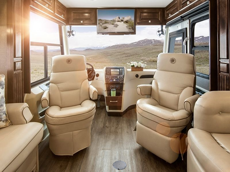 RV Side Tables | RV End Tables - Table Set - 6" Flush Mount Floor Plate / Anti Wobble, Cocktail Design (6 colors) - Energize Trek