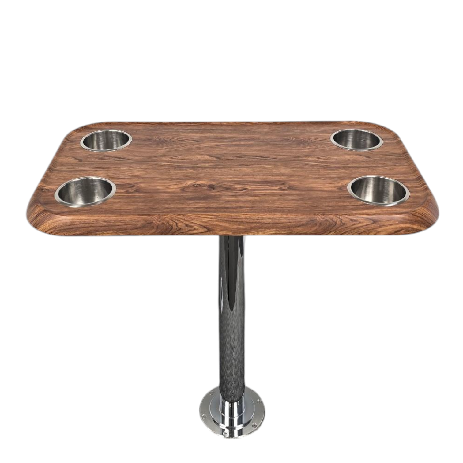 RV Side Tables | RV End Tables - Table Set - 6" Flush Mount Floor Plate / Anti Wobble, Cocktail Design (6 colors) - Energize Trek