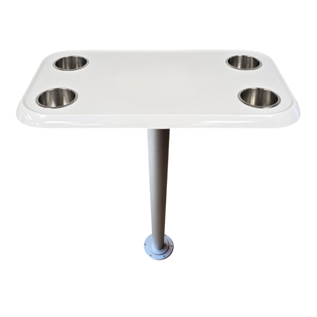 RV Side Tables | RV End Tables - Table Set - 6" Flush Mount Floor Plate / Anti Wobble, Cocktail Design (6 colors) - Energize Trek