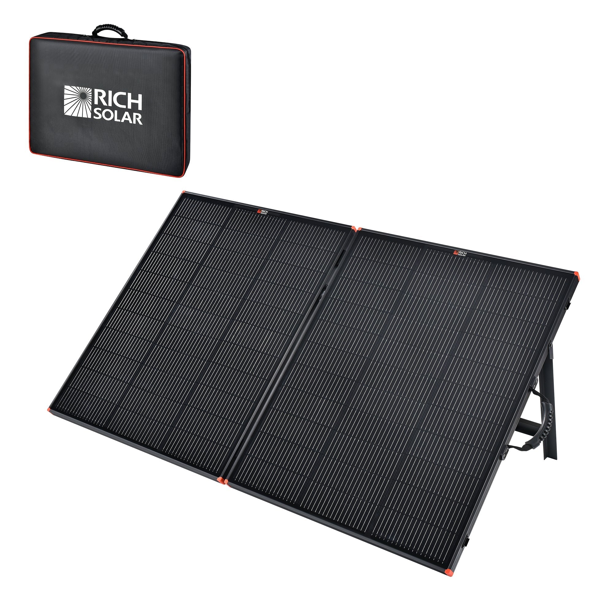 Rich Solar MEGA 200 Watt Portable Solar Panel | Powerful 12V Portable Solar Panel for Generators, Power Stations, Campers - Energize Trek