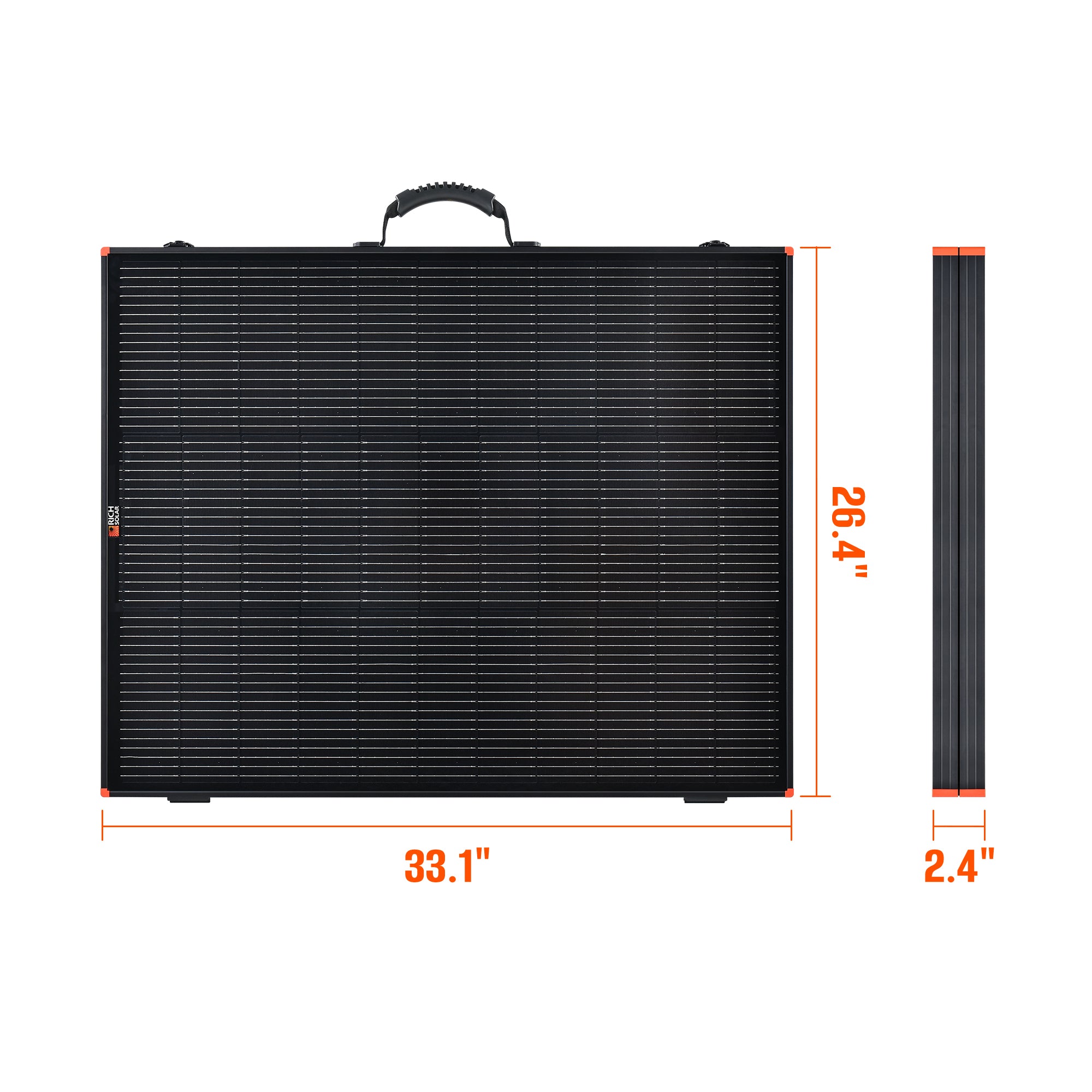 Rich Solar MEGA 200 Watt Portable Solar Panel | Powerful 12V Portable Solar Panel for Generators, Power Stations, Campers - Energize Trek