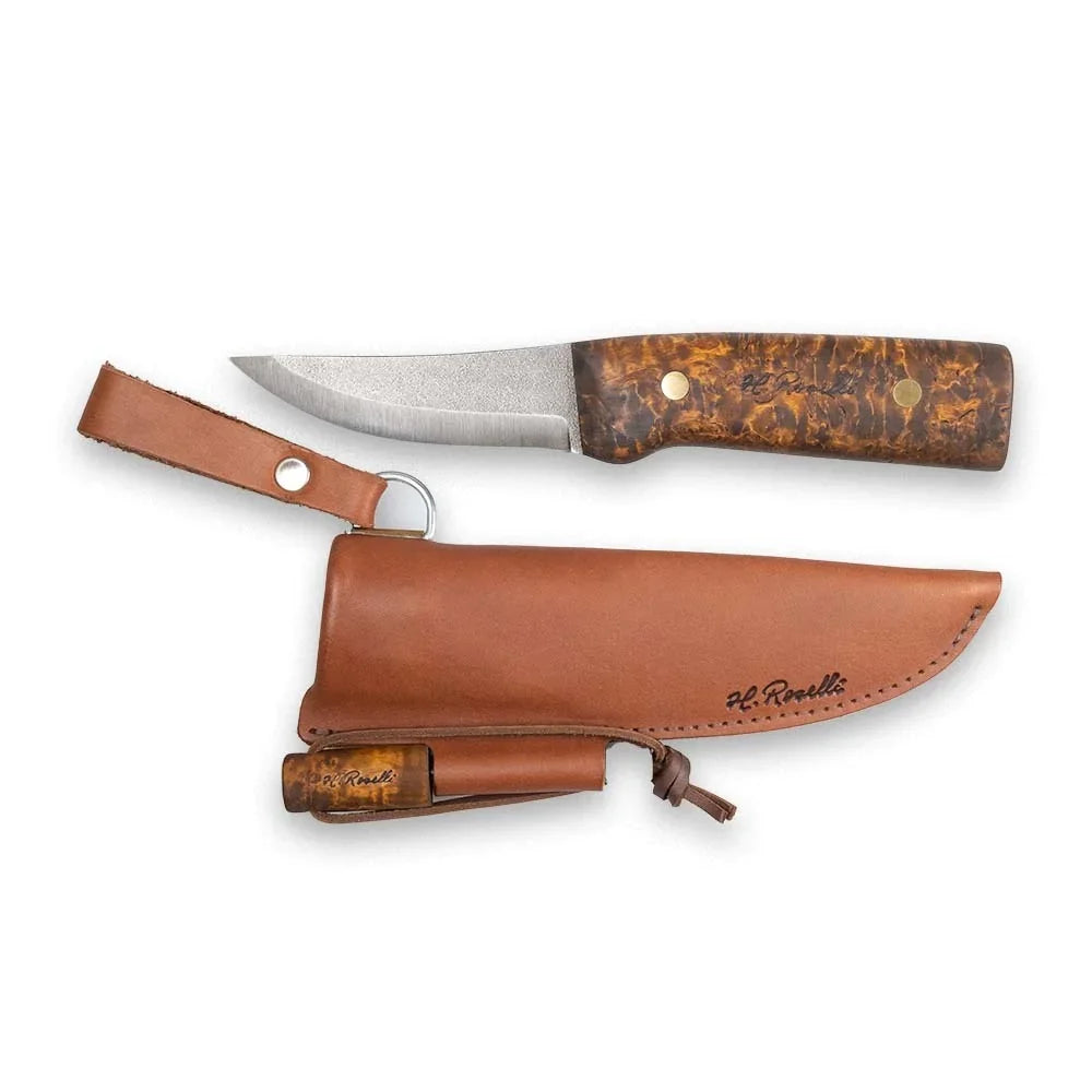 Roselli Hunter Full Tang R100FD Dark Stained Handle with FireSteel - Energize Trek