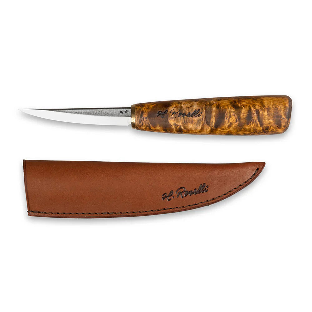 Roselli R112 The Carving Knife - Stained Curly Birch - Energize Trek