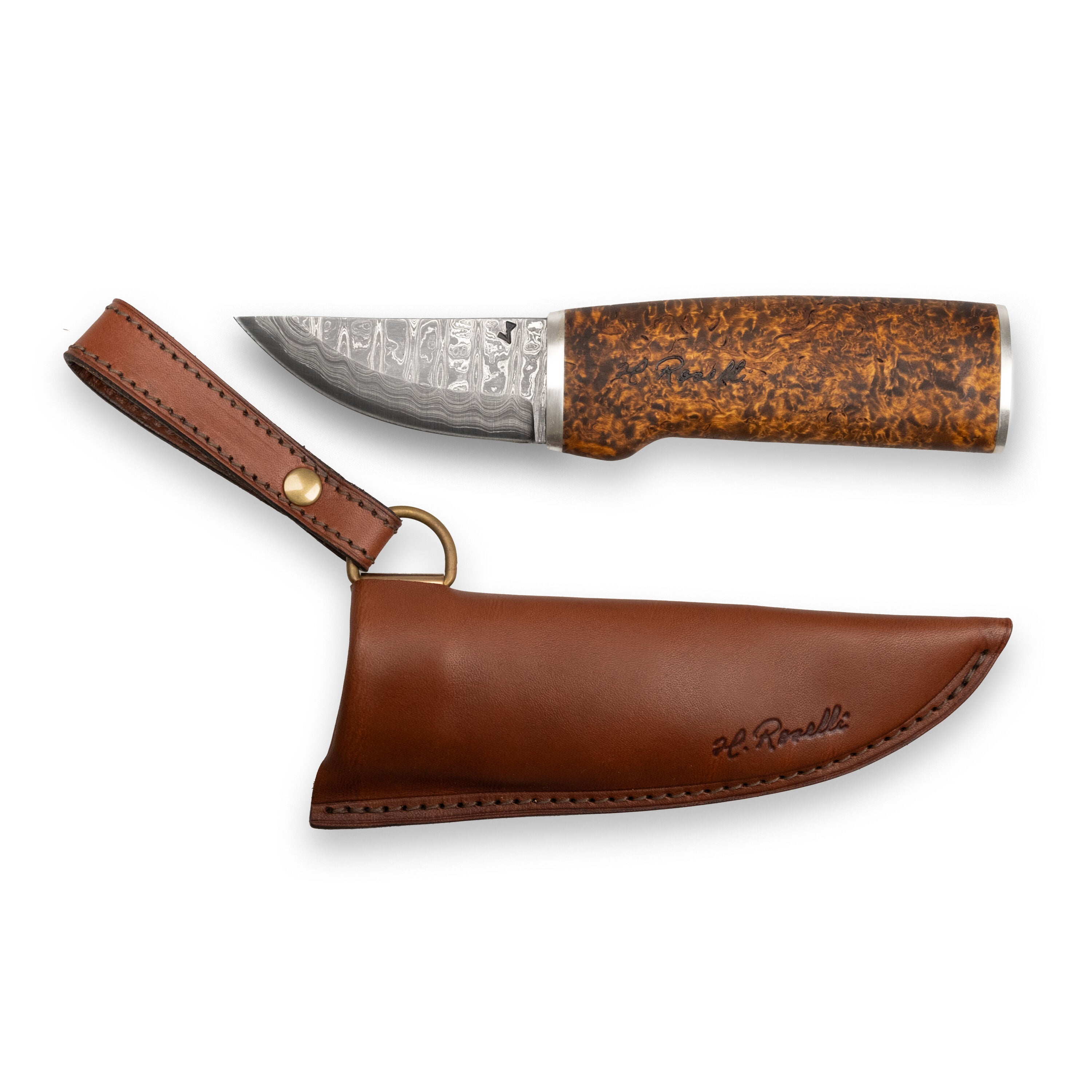 Roselli RD 320P The Grandfather Knife, Damascus - Energize Trek