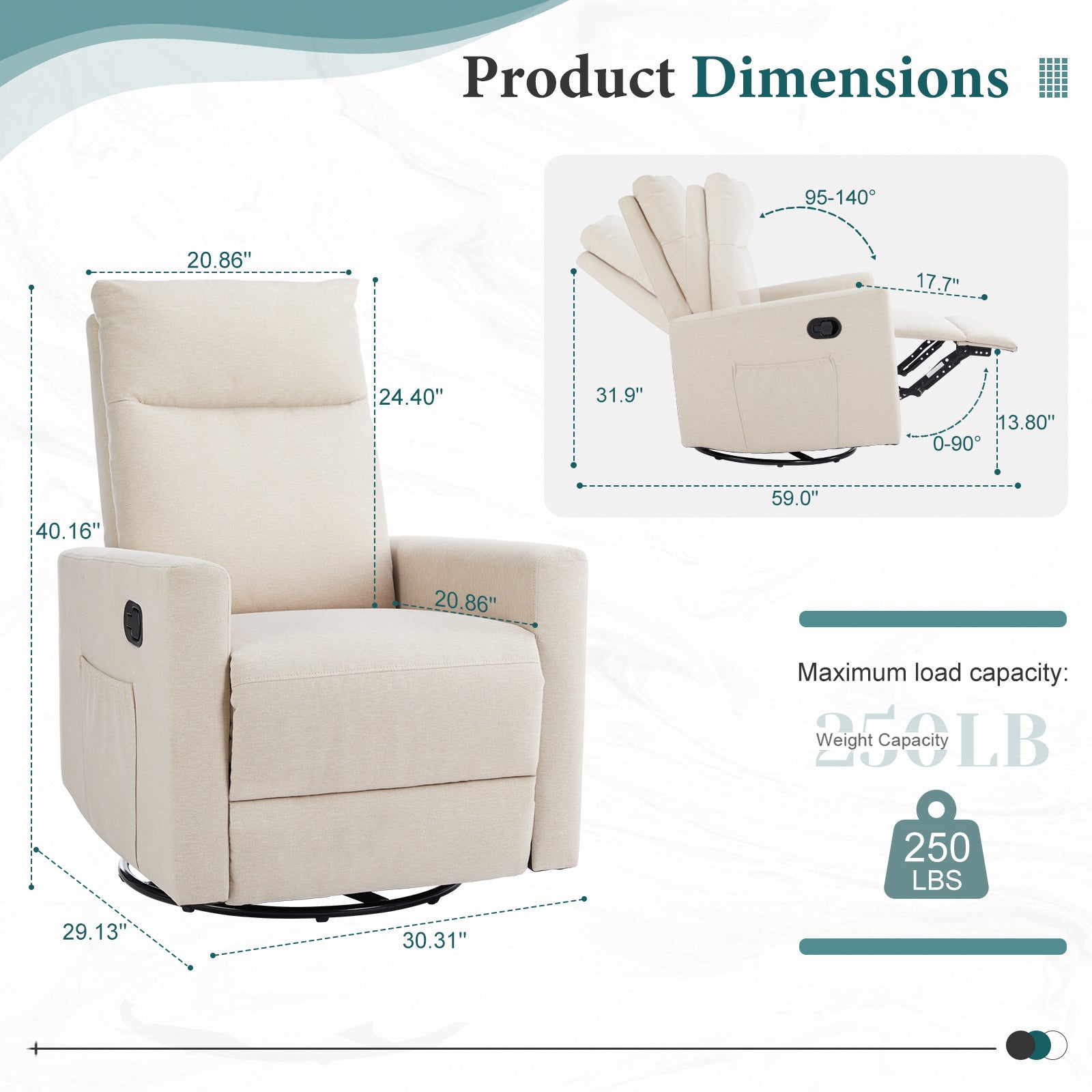 Rotating Lounge Chair - Energize Trek