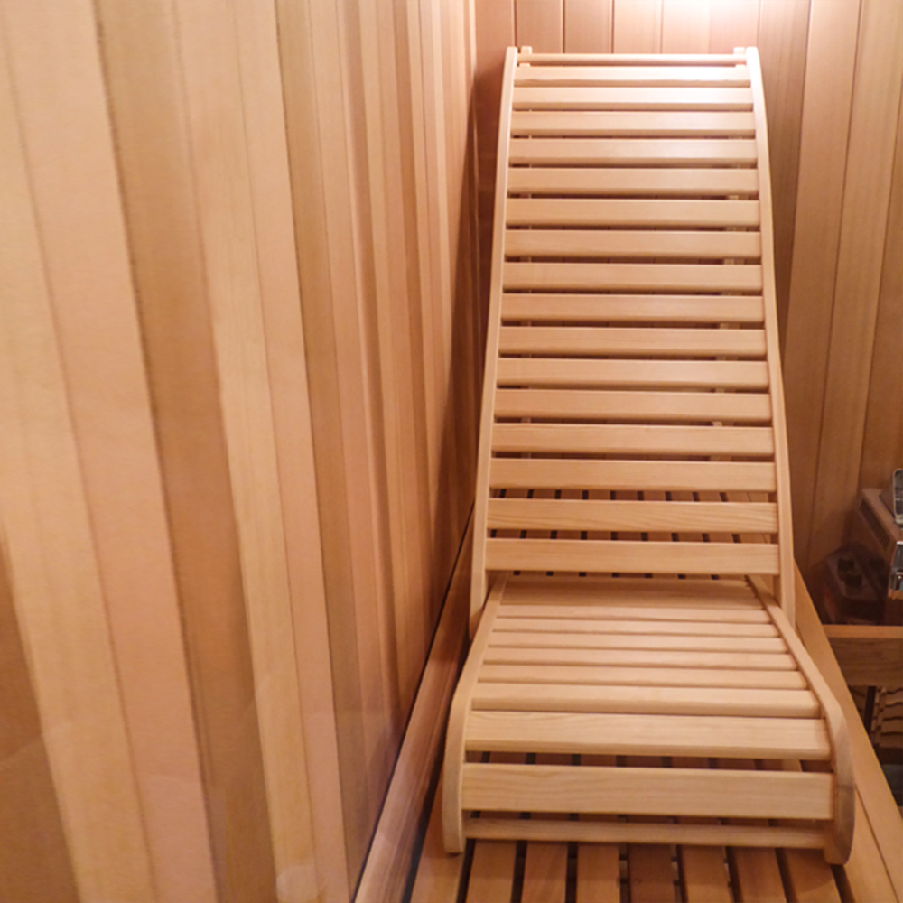 SAUNA EVOLUTION®  Wooden Lounge Reclined Sauna Chair - Energize Trek