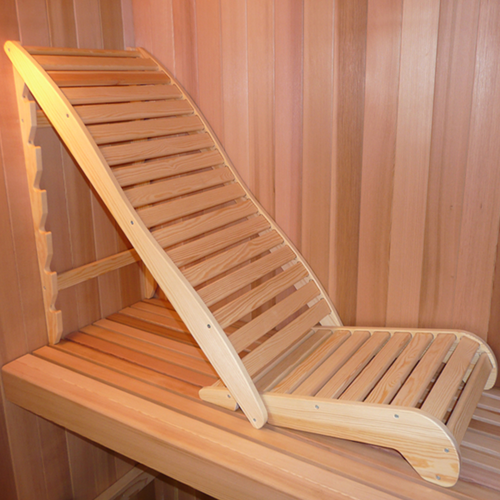 SAUNA EVOLUTION®  Wooden Lounge Reclined Sauna Chair - Energize Trek