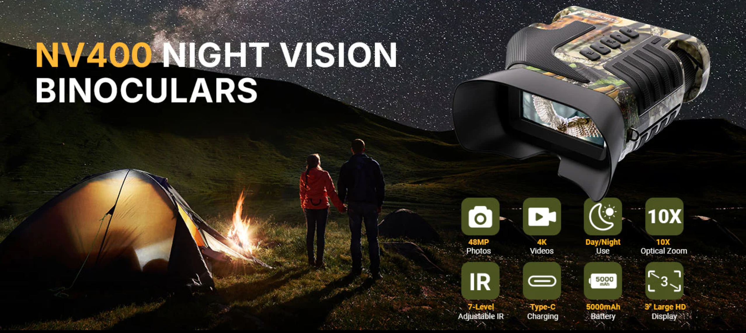 WOSPORTS NV400 Night Vision Binoculars