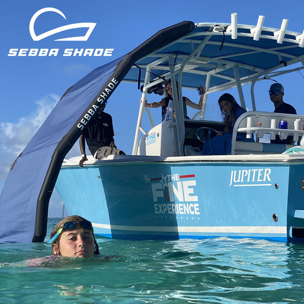 Sebba Shade 8 x 12 ft Seafoam Sun Shade fBoats 26 SS8X12SFM