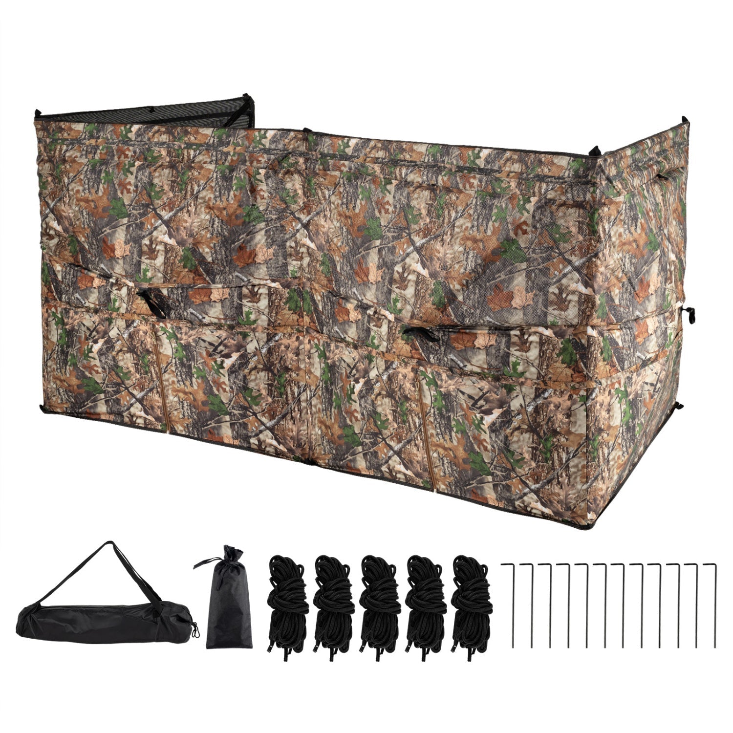 See-Through Hunting Blind Panel with Dog Door Pop up Waterflow Blind for 1-3 People - Energize Trek
