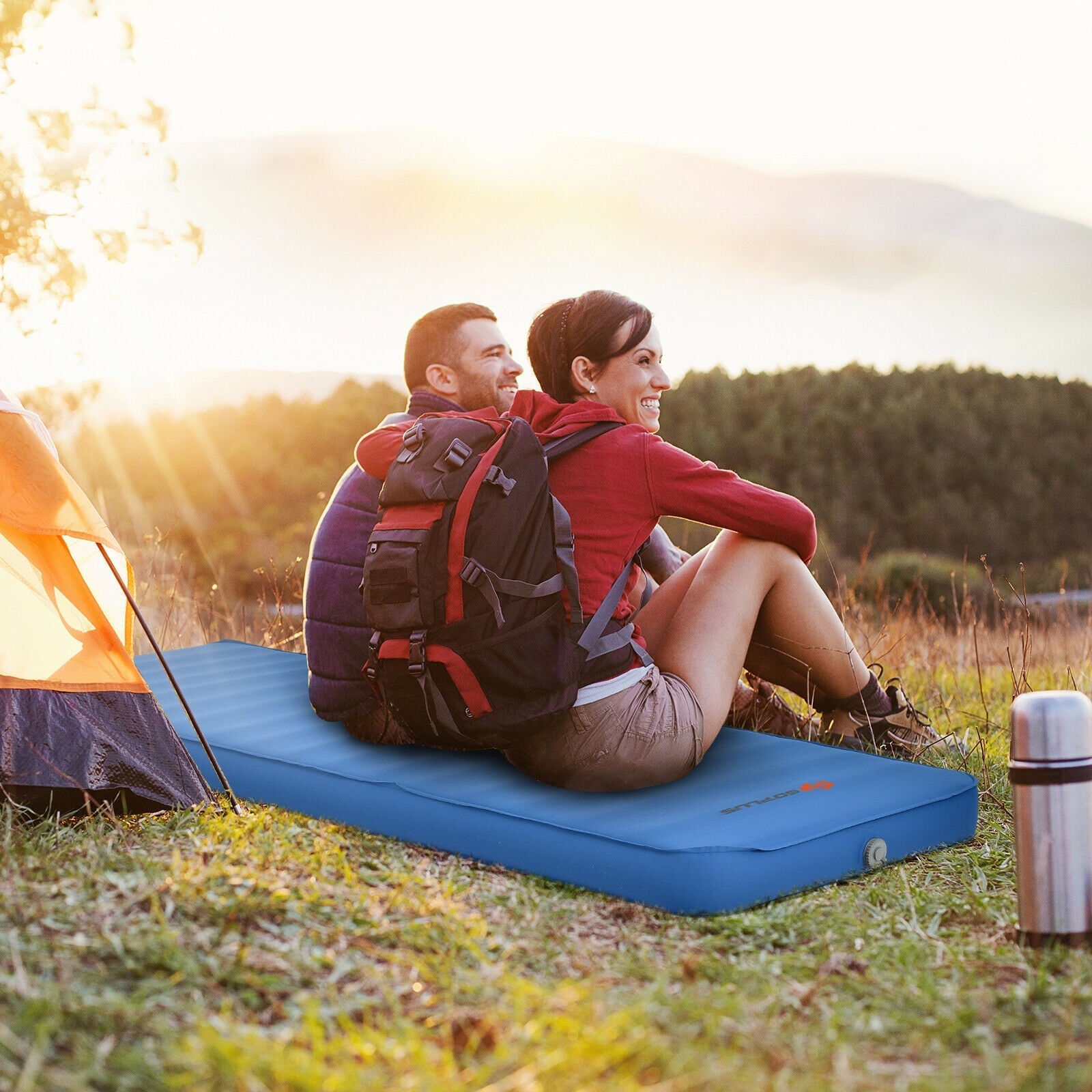 Self Inflating Folding Camping Sleeping Mattress with Carrying Bag - Energize Trek